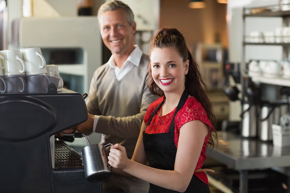 hospitality job, working lady at coffee shop