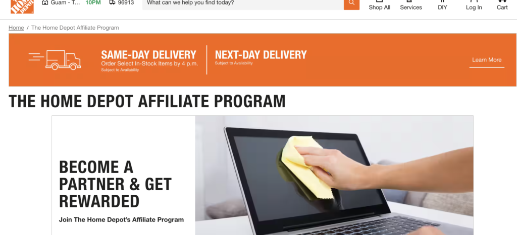 Home Depot Affiliate Program