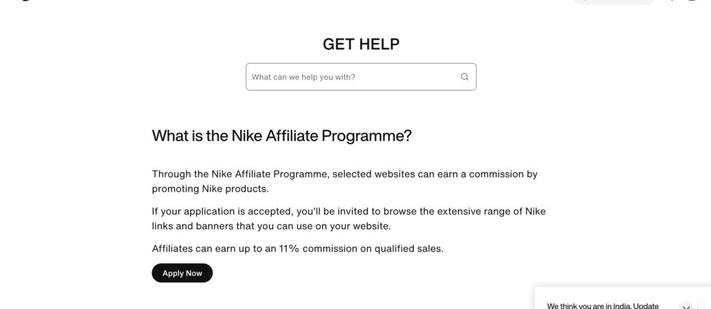 Nike Affiliate Program