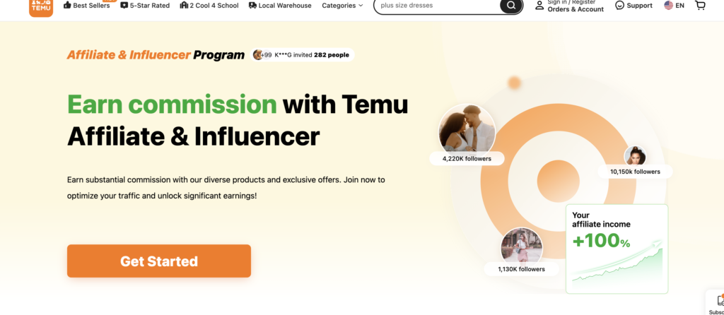 Temu Affiliate Program